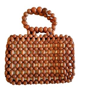 NWOT Bohemian Beaded Top Handle Bag